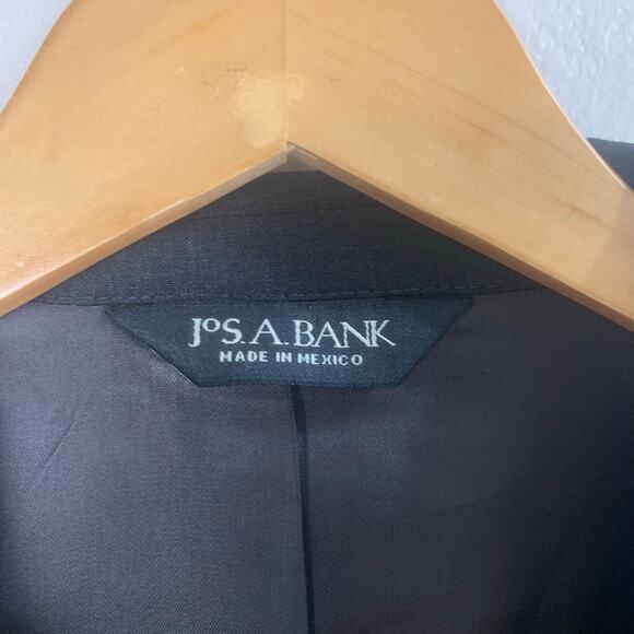 Jos A Bank Sz 44L/36R Men's 2-Piece Suit w/ Sport Coat Blazer Jacket Gray Black - Picture 12 of 15